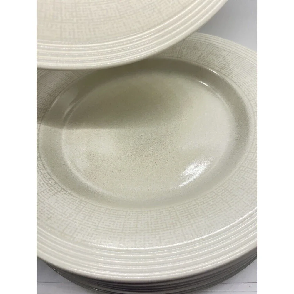 Wedgwood 'Paul Costello' 11.125 inch Plates in Limestone x 8